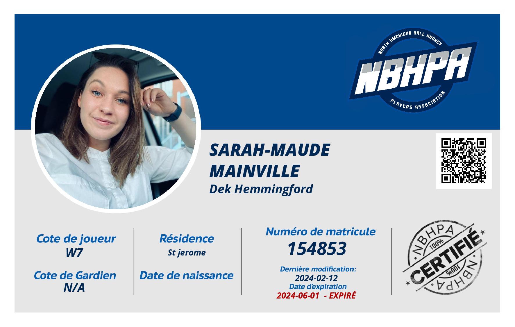 Sarah-Maude Mainville