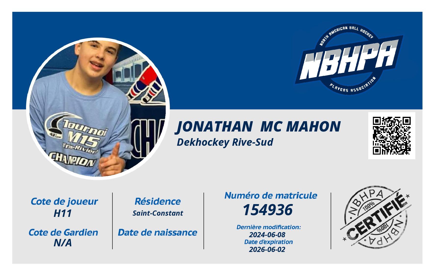 Jonathan  Mc Mahon