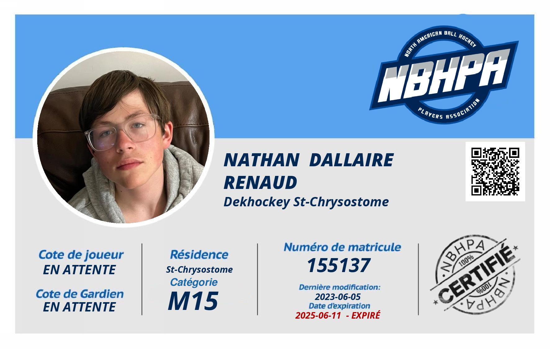 Nathan  Dallaire Renaud
