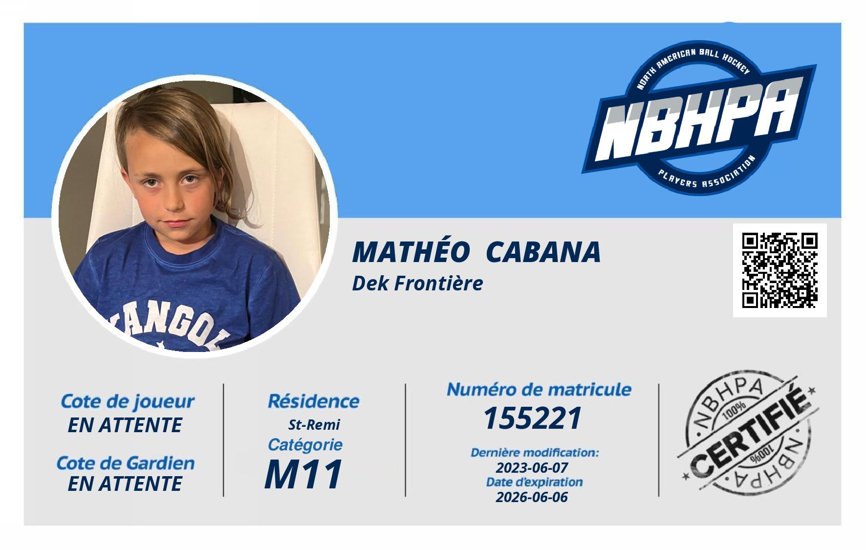 Mathéo  Cabana