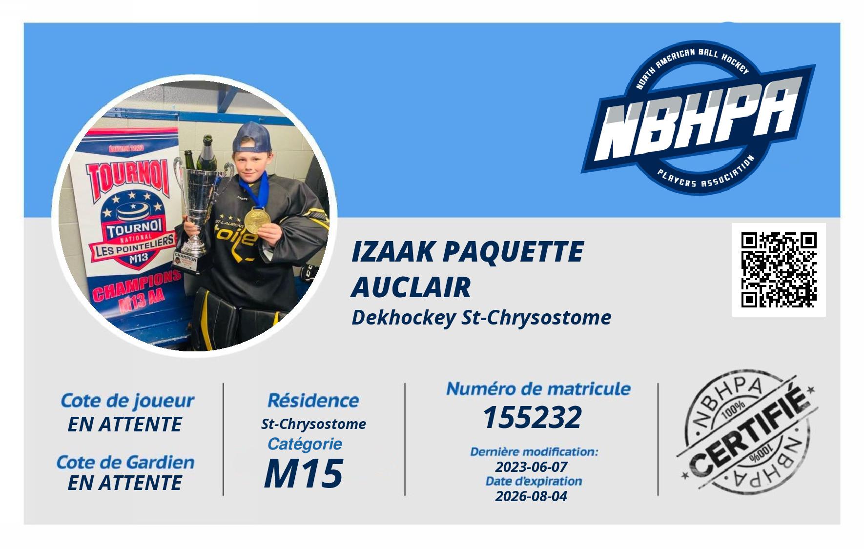 Izaak Paquette Auclair 