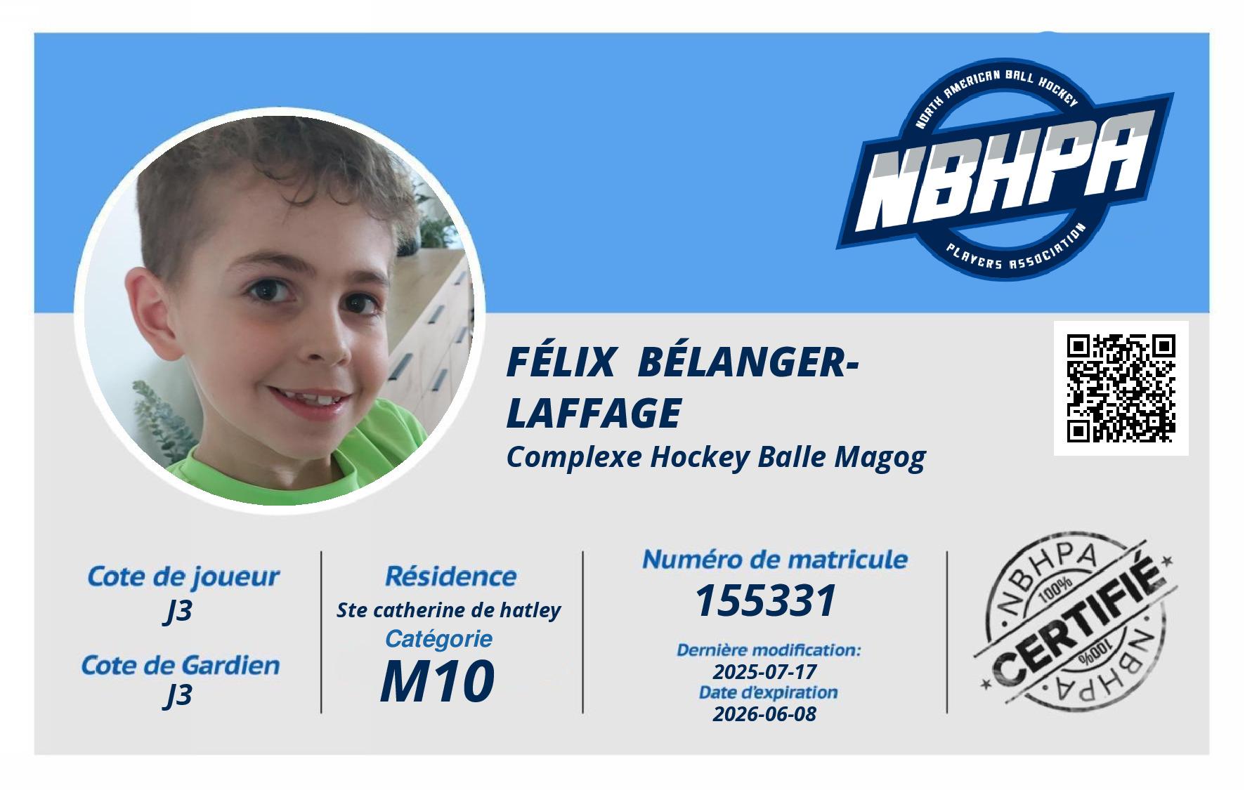 Félix  Bélanger-Laffage 
