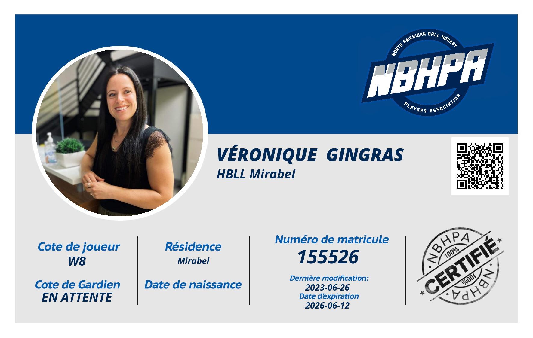 Véronique  Gingras