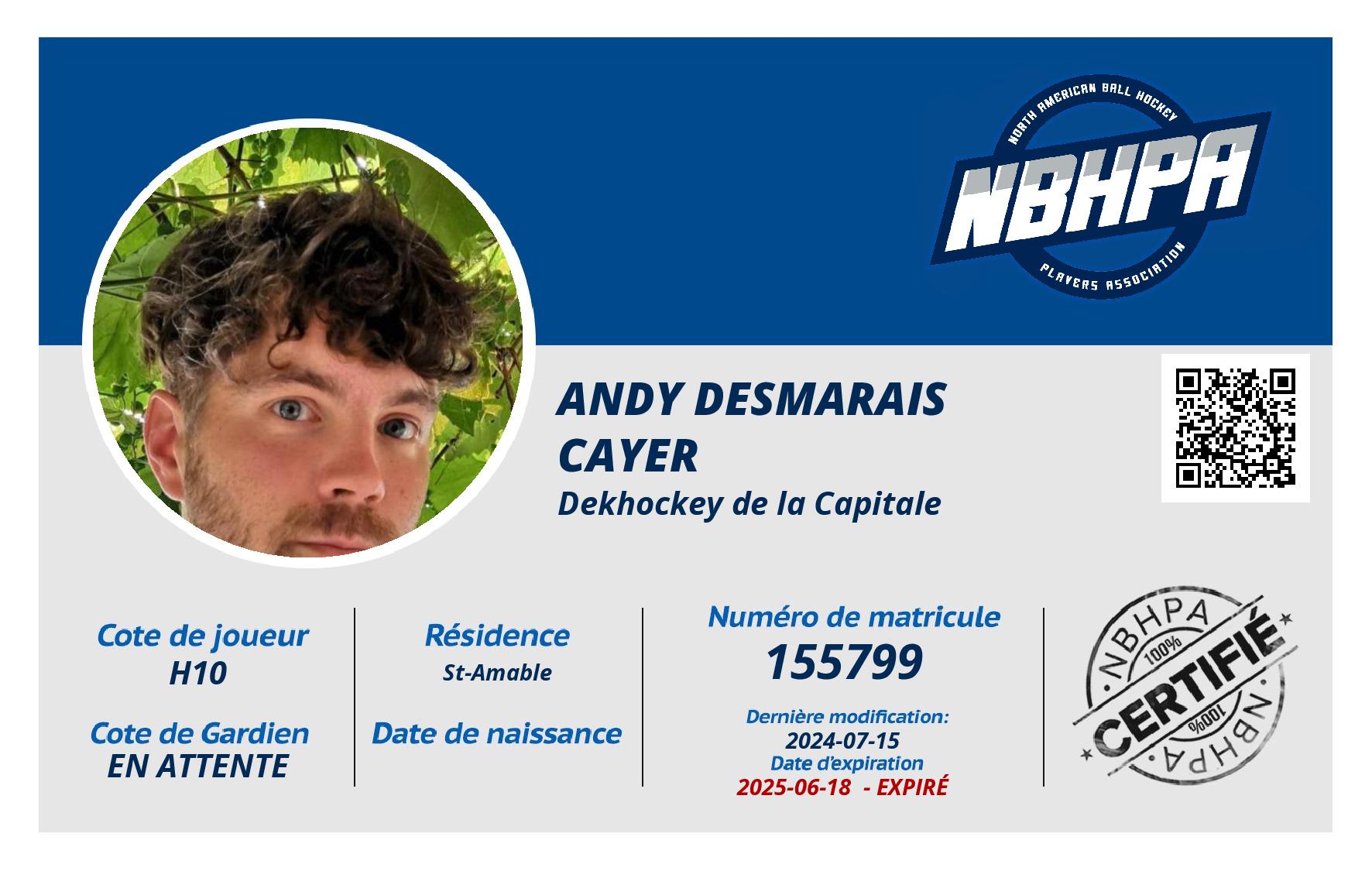 Andy Desmarais Cayer 