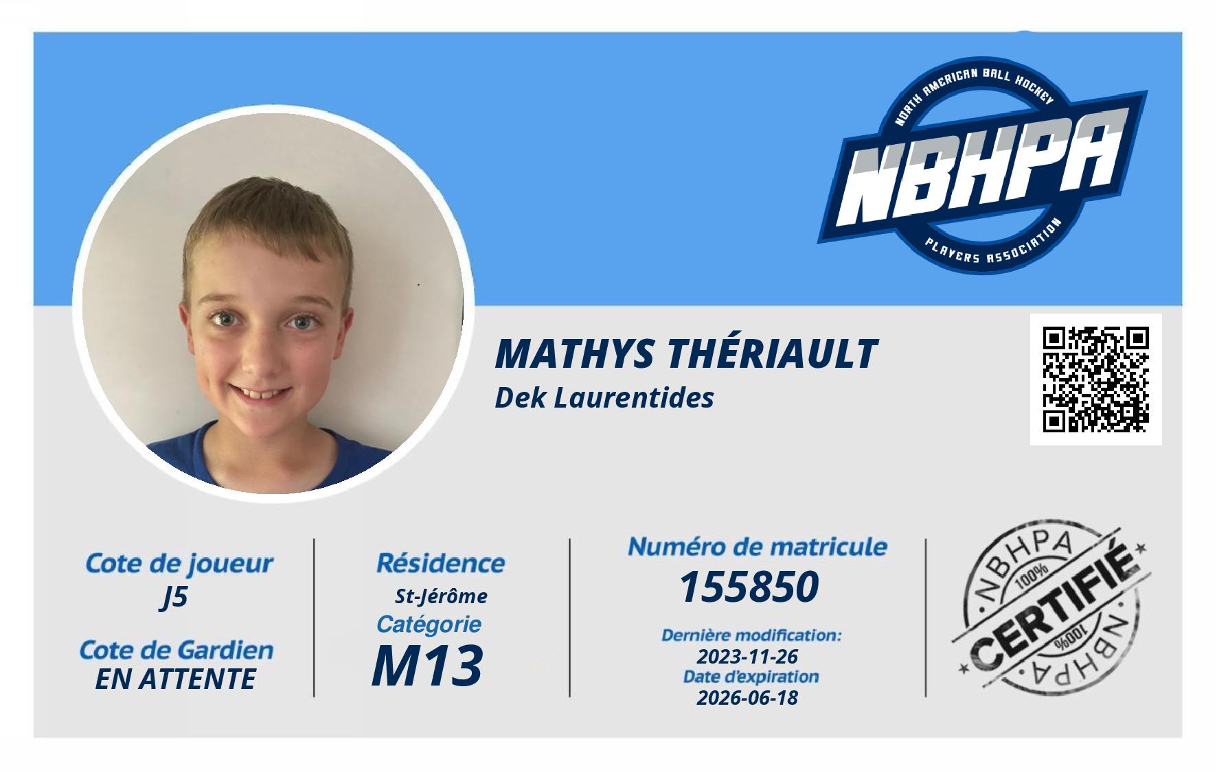 Mathys Thériault 