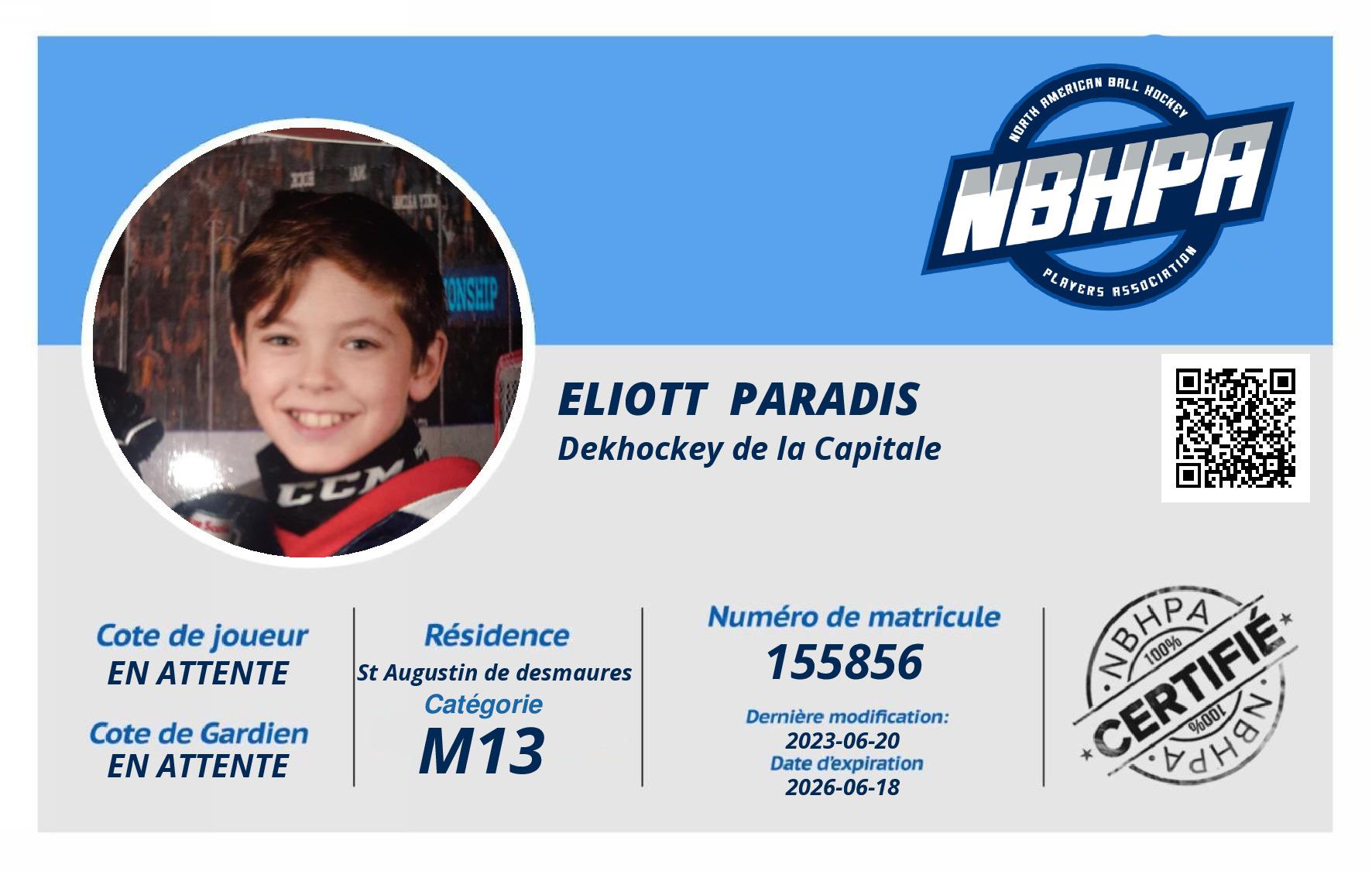 Eliott  Paradis 
