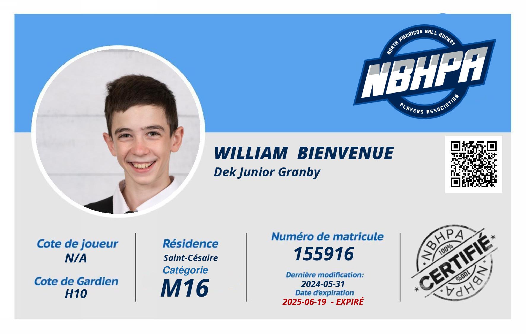 William  Bienvenue