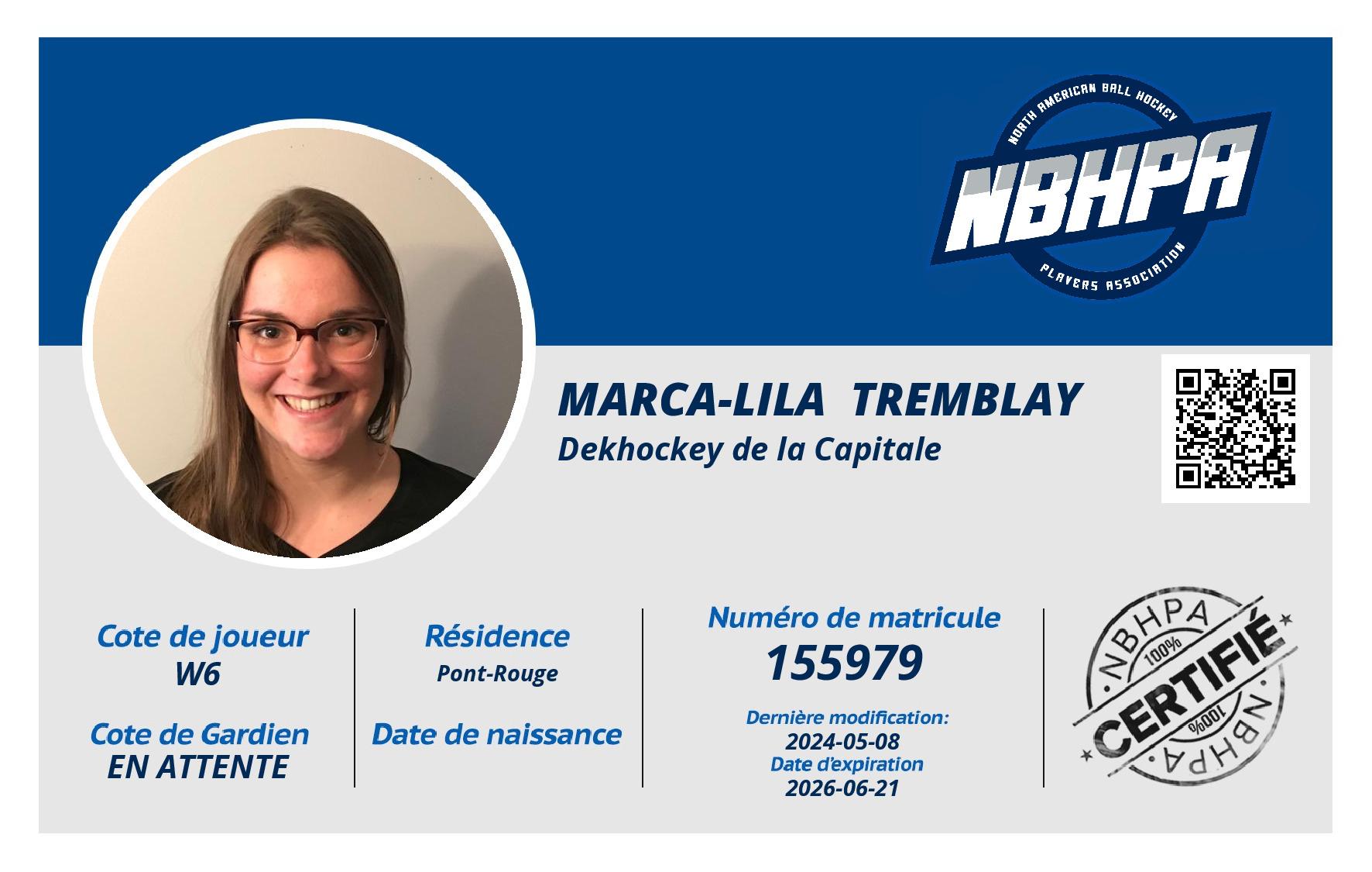 Marca-Lila  Tremblay