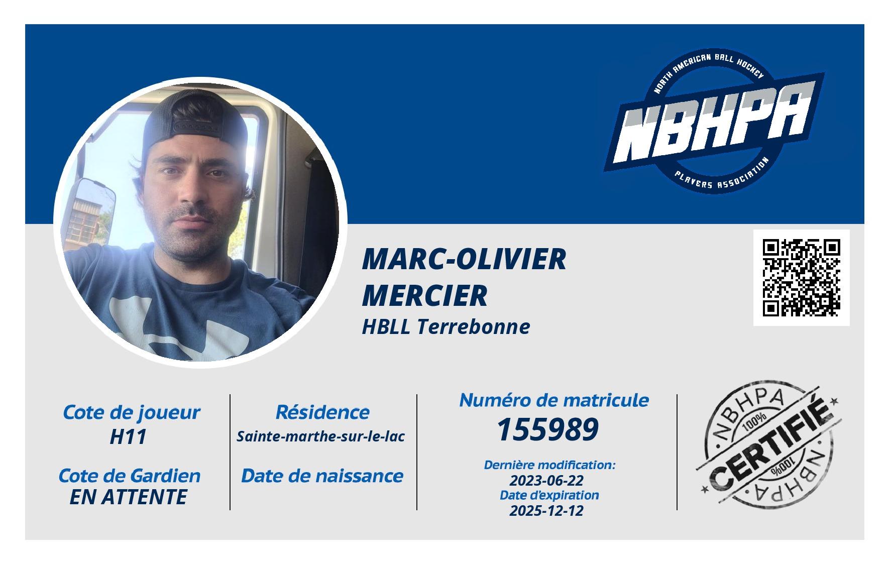 Marc-Olivier  Mercier