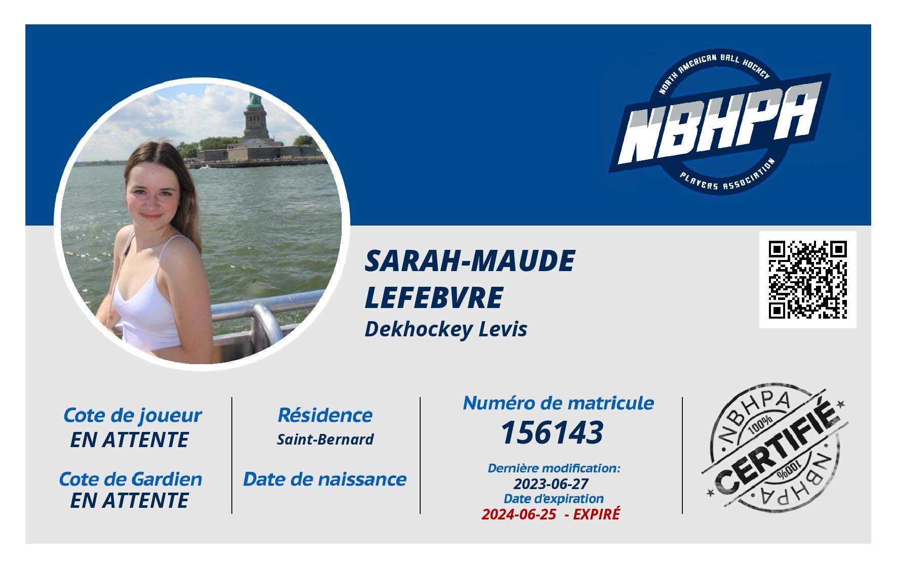 Sarah-Maude Lefebvre