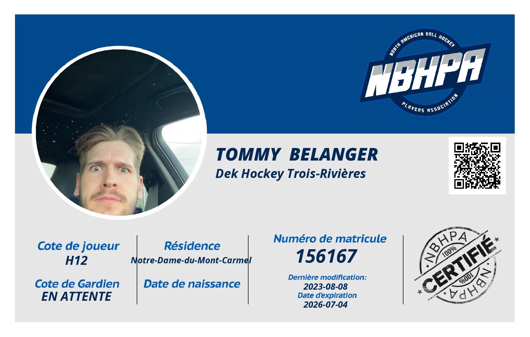 Tommy  Belanger