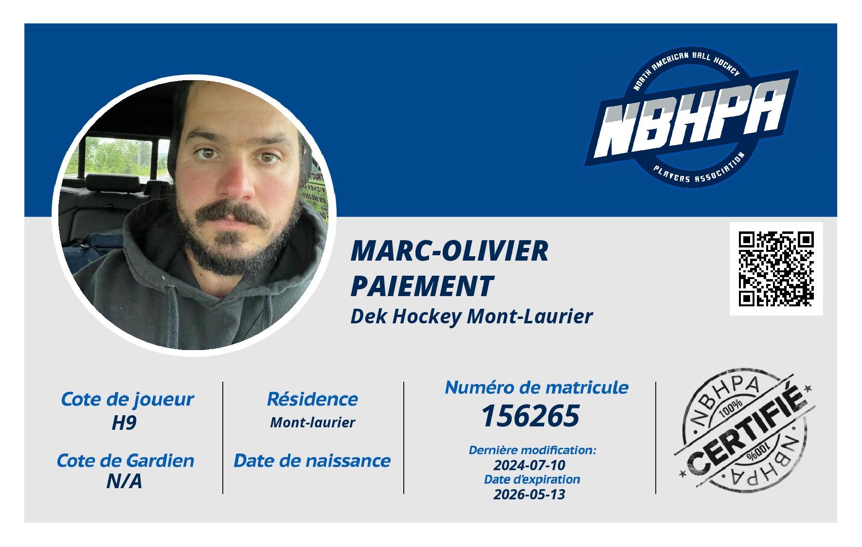 Marc-Olivier  Paiement