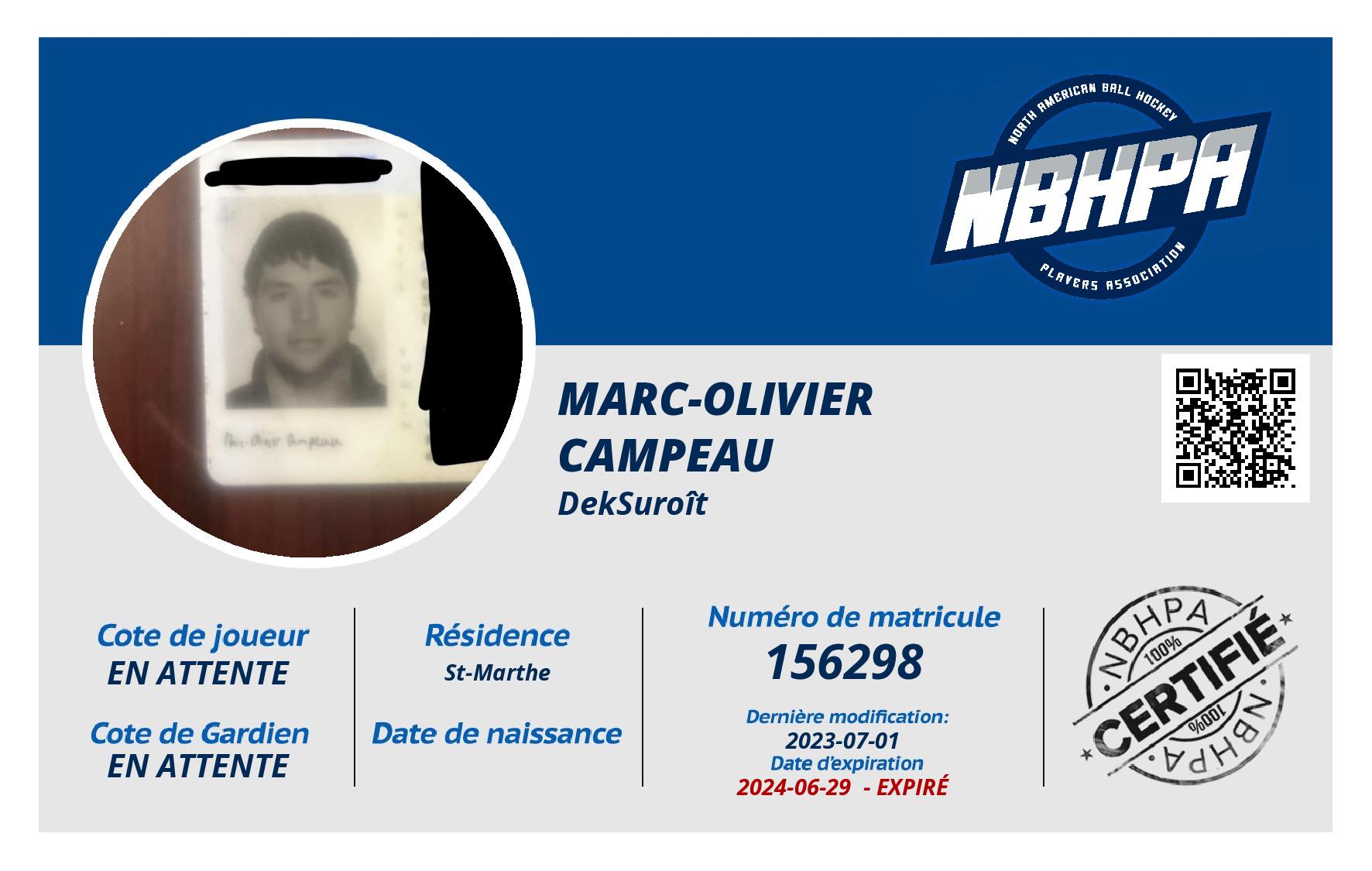 Marc-Olivier  Campeau