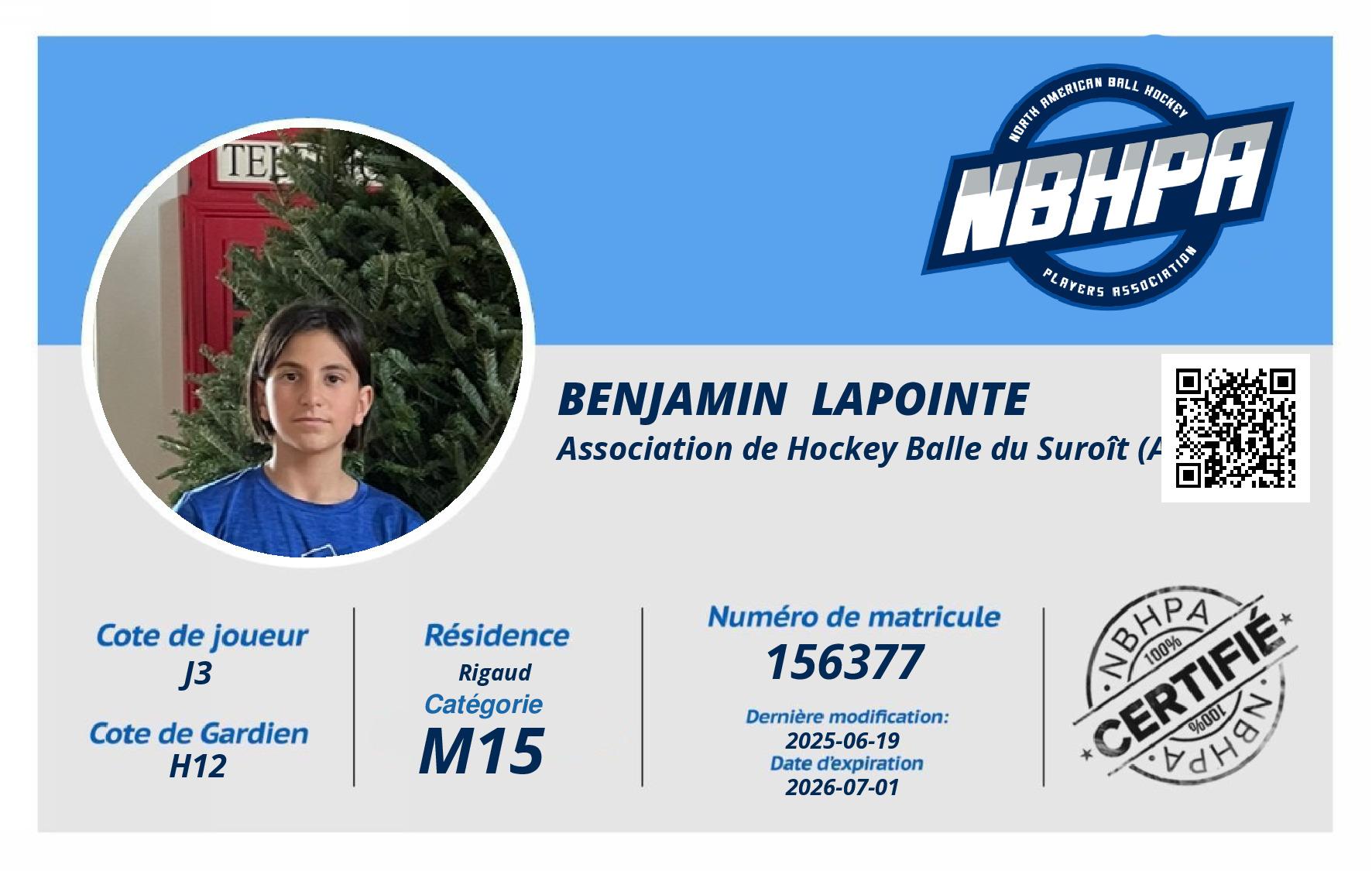 Benjamin  Lapointe 
