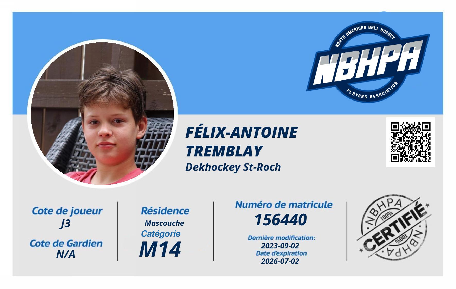Félix-Antoine  Tremblay