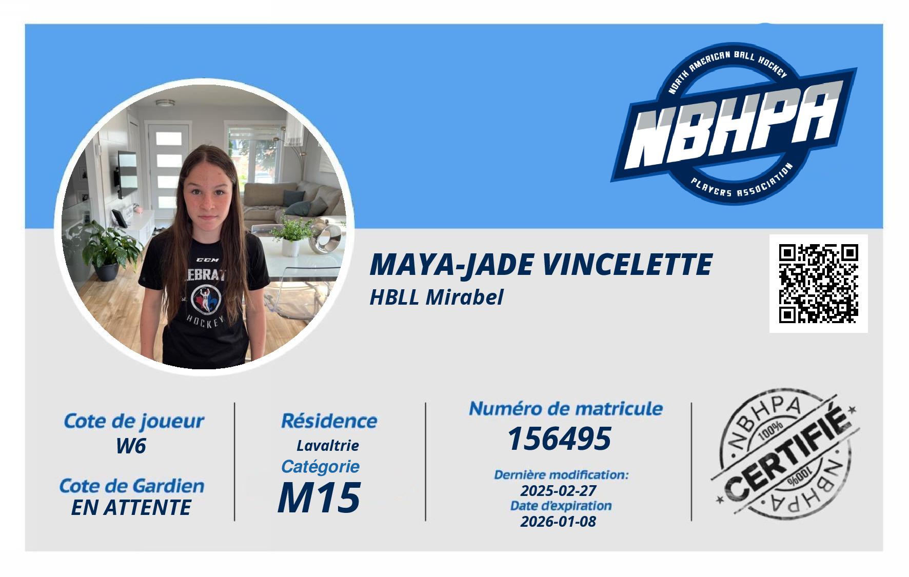 Maya-Jade Vincelette 