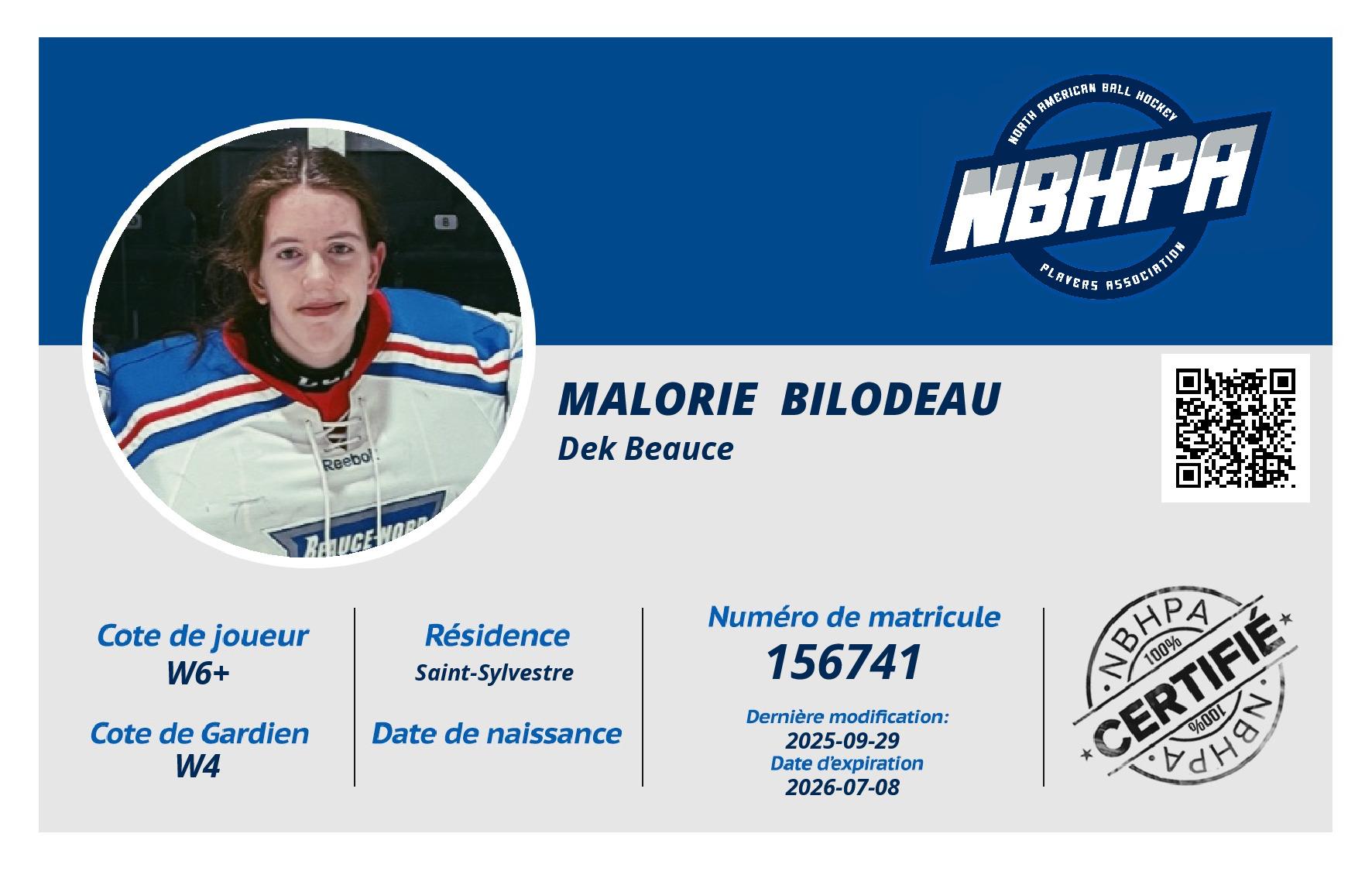Malorie  Bilodeau 