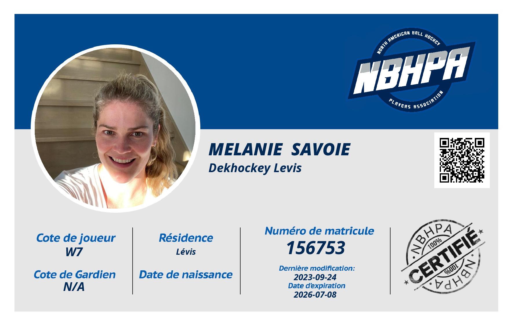 Melanie  Savoie 