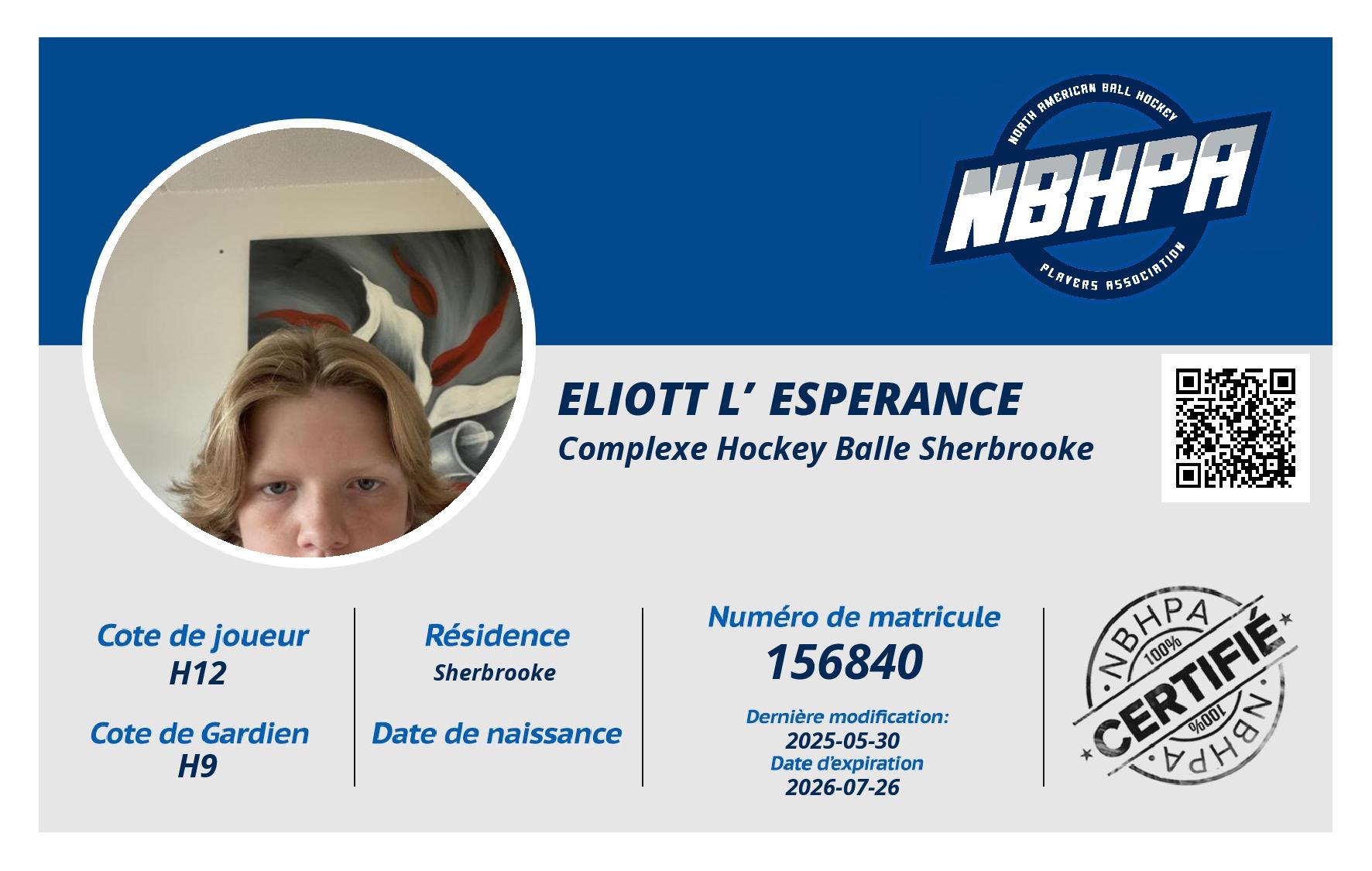 Eliott L’Esperance