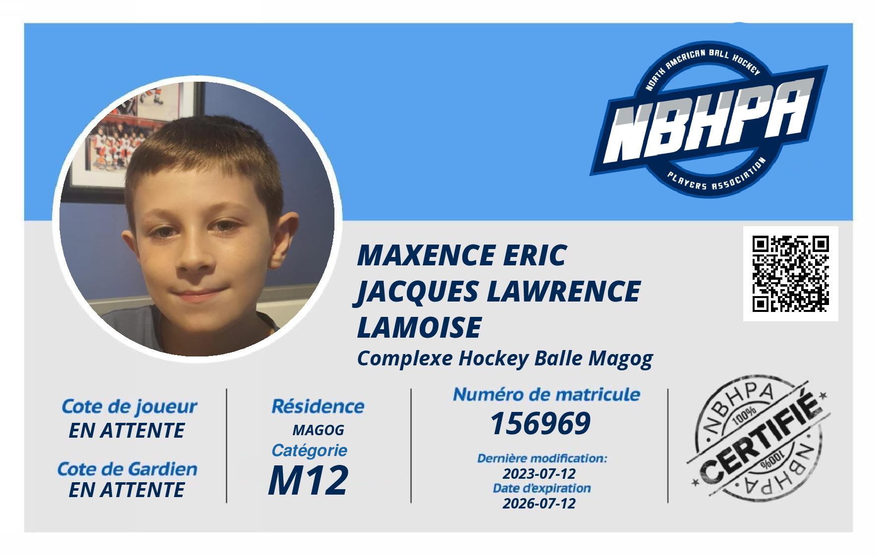Maxence Eric Jacques Lawrence Lamoise