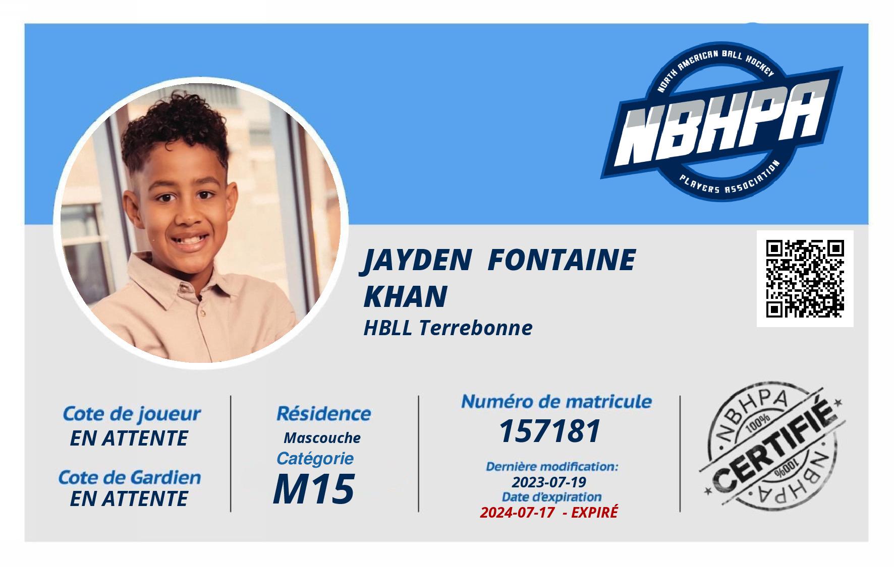 Jayden  Fontaine khan 