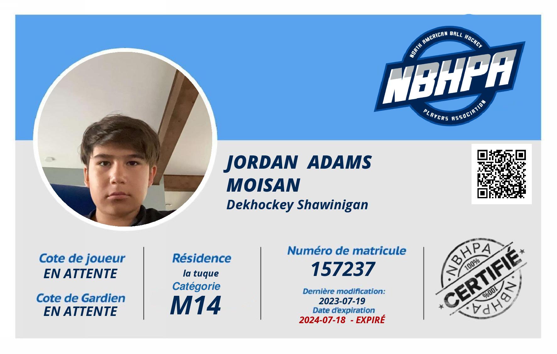 Jordan  Adams Moisan