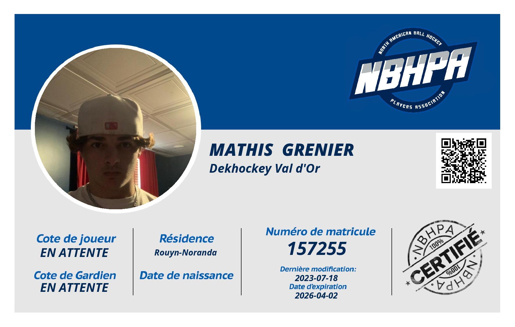 Mathis  Grenier