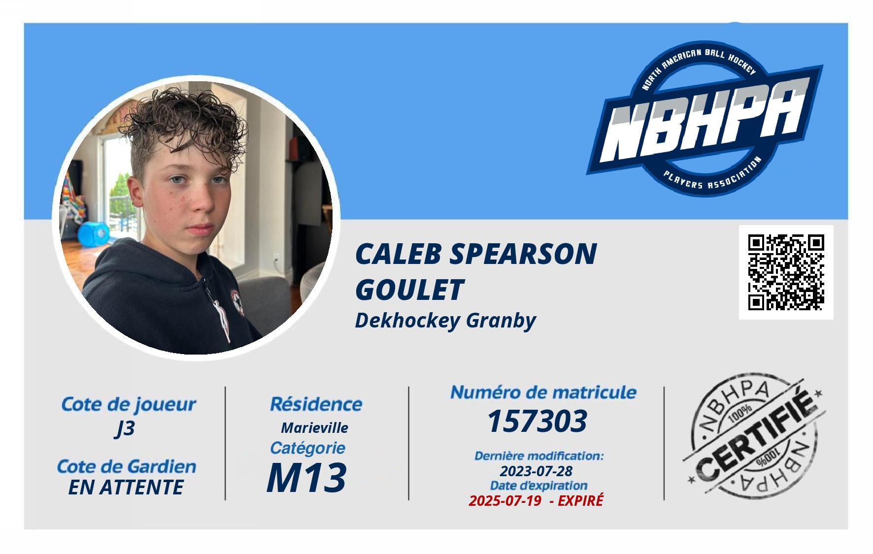 Caleb Spearson Goulet