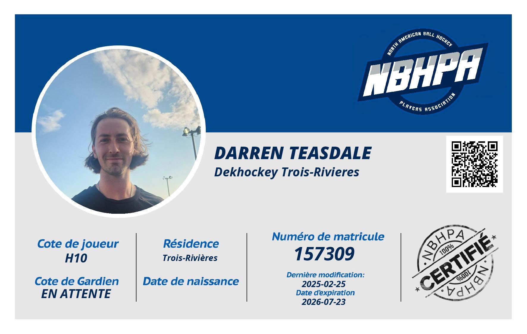 Darren Teasdale