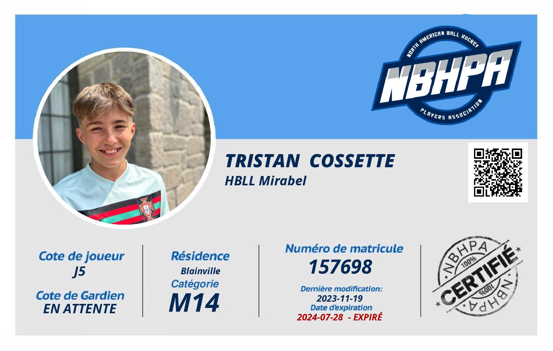 Tristan  Cossette
