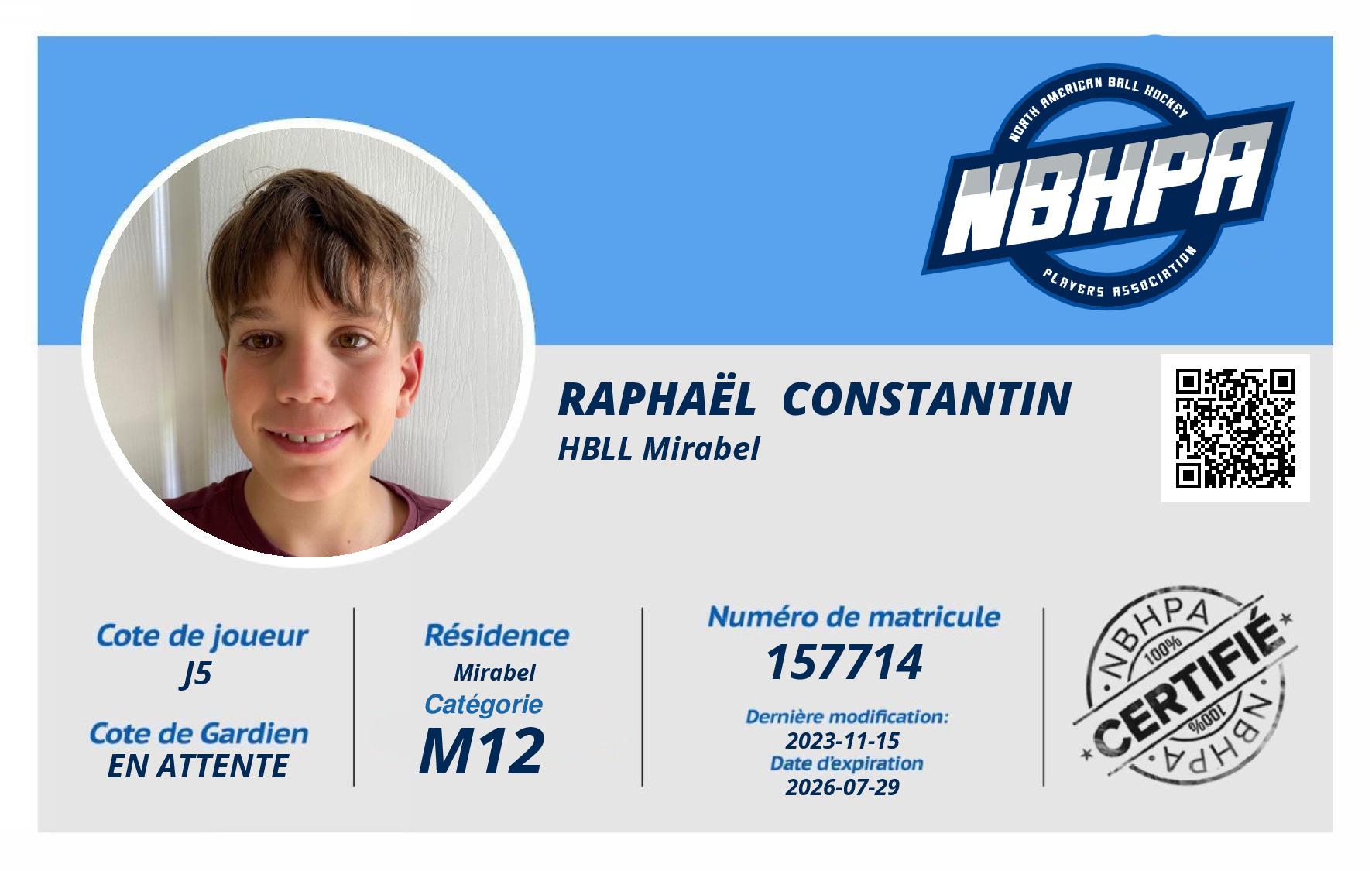 Raphaël  Constantin 