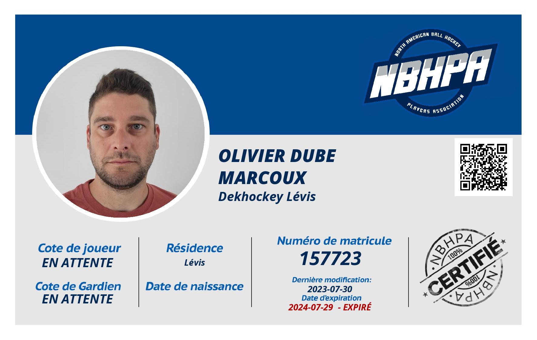 Olivier Dube marcoux