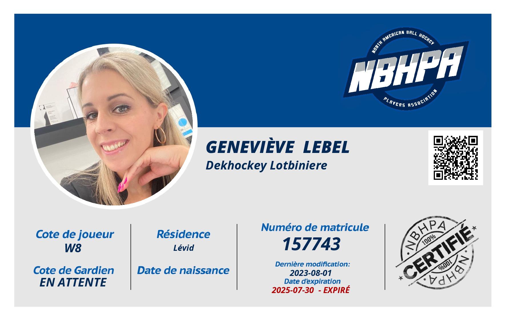 Geneviève  Lebel