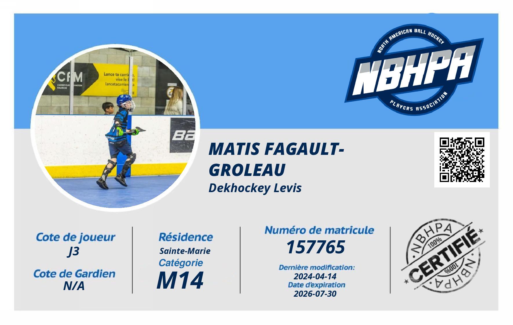 Matis Fagault-Groleau 