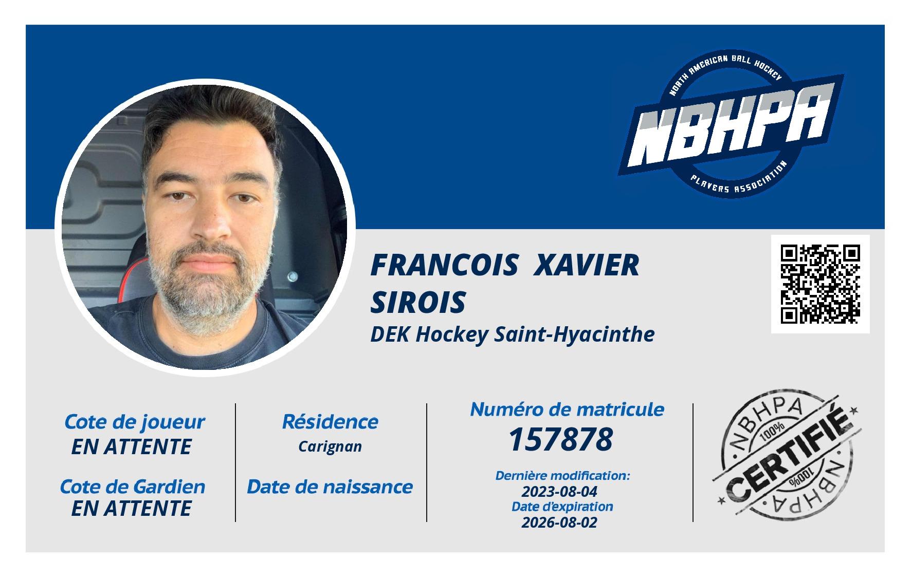 Francois  Xavier Sirois