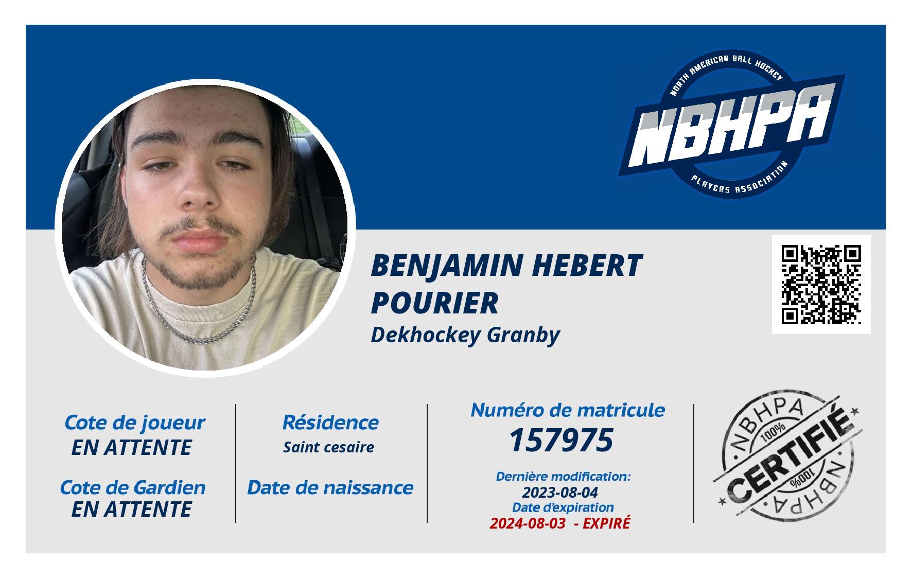 Benjamin Hebert pourier 