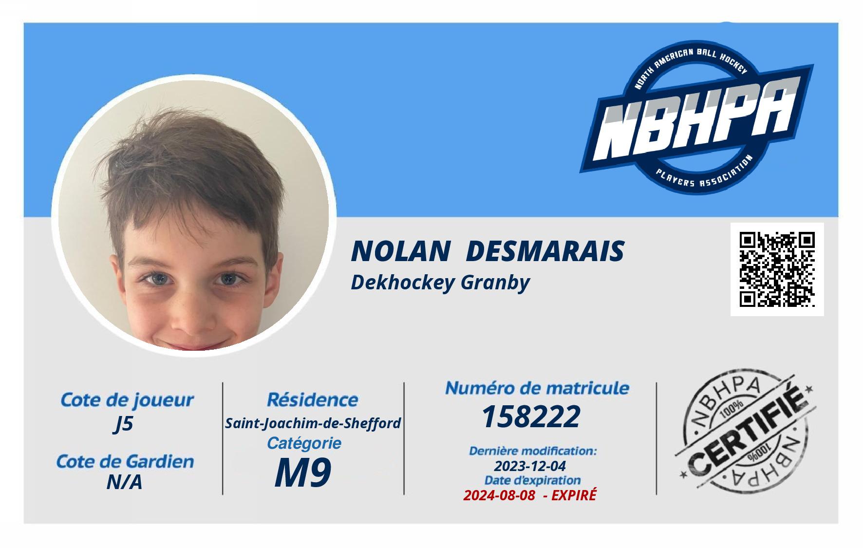 Nolan  Desmarais 