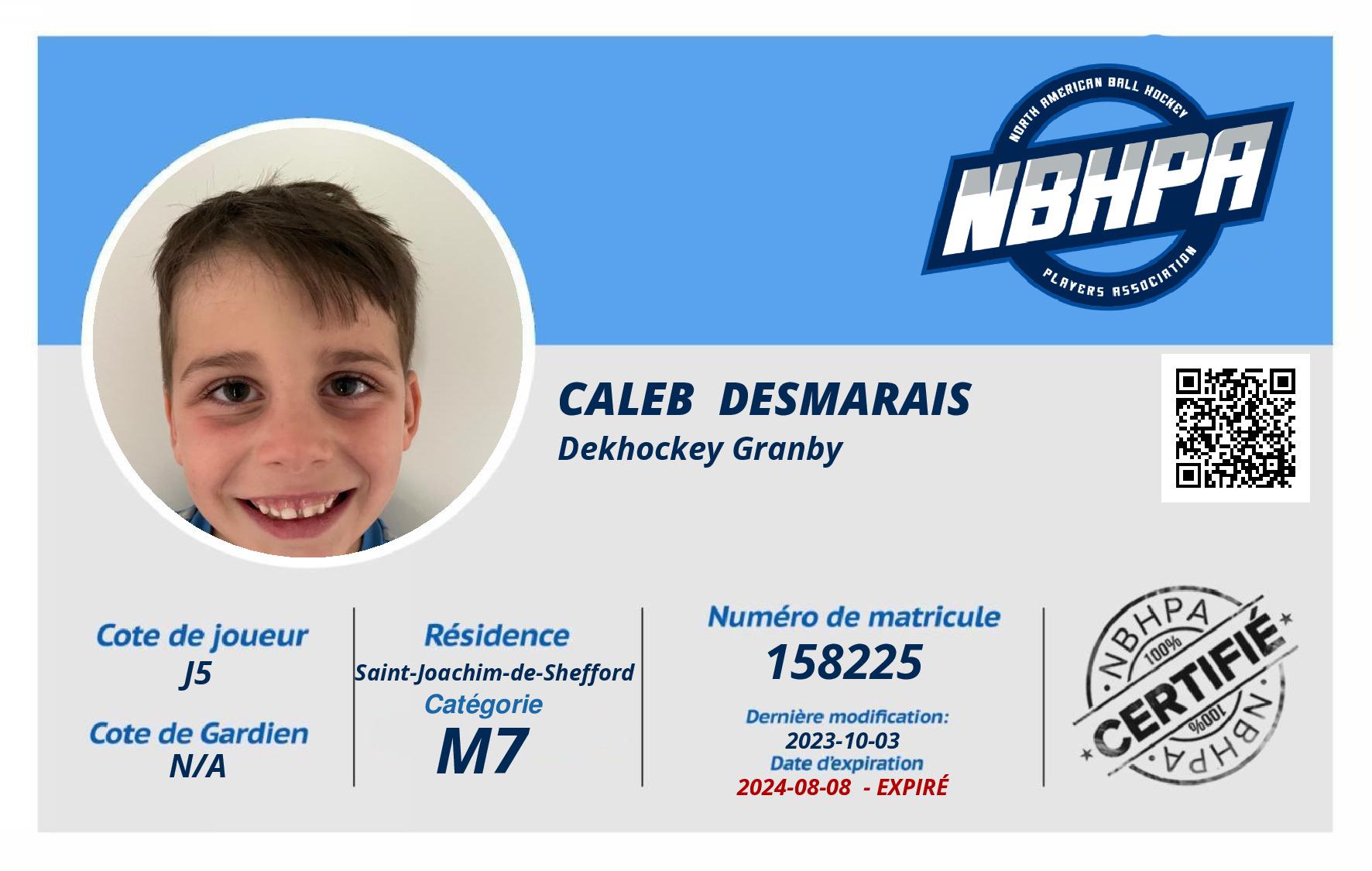 Caleb  Desmarais 