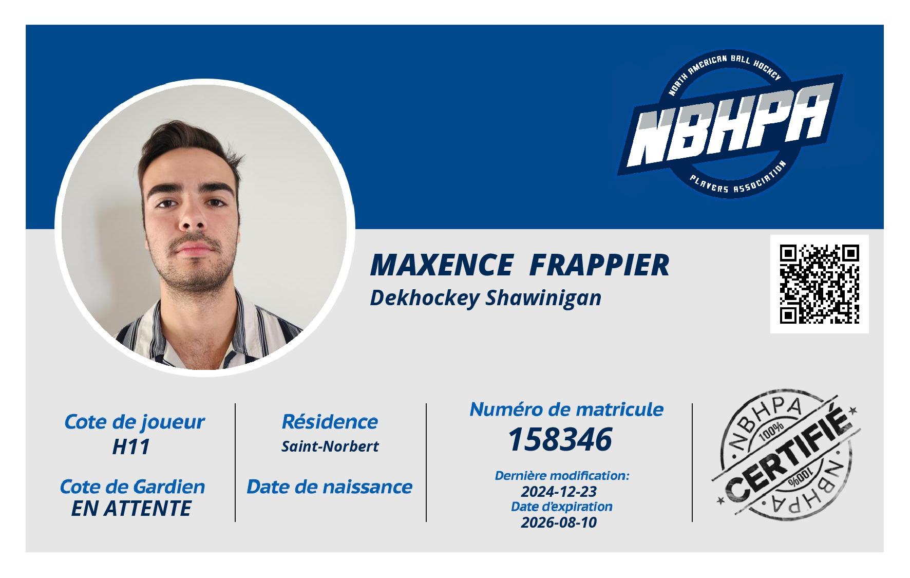 Maxence  Frappier 