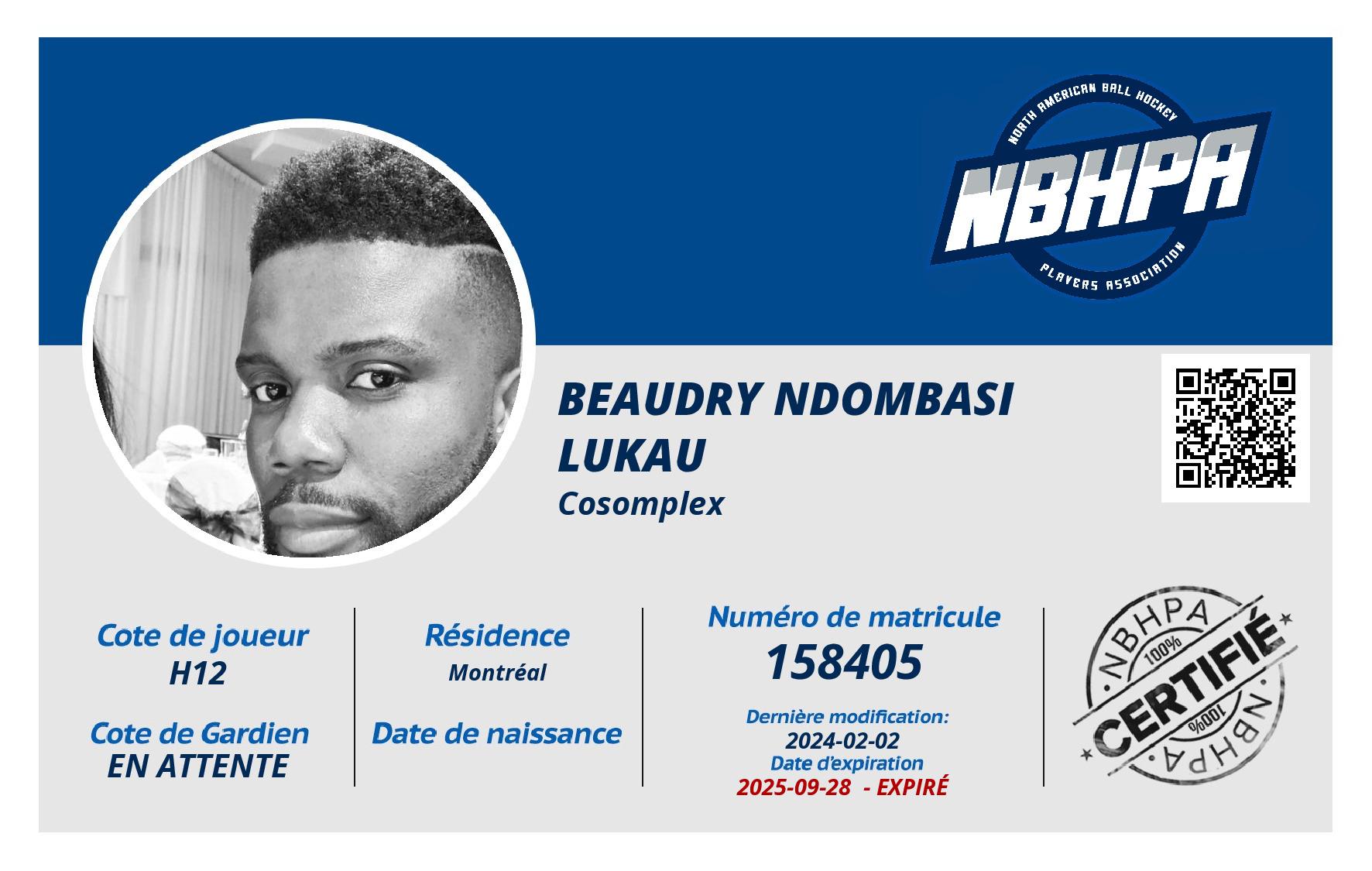 Beaudry Ndombasi Lukau