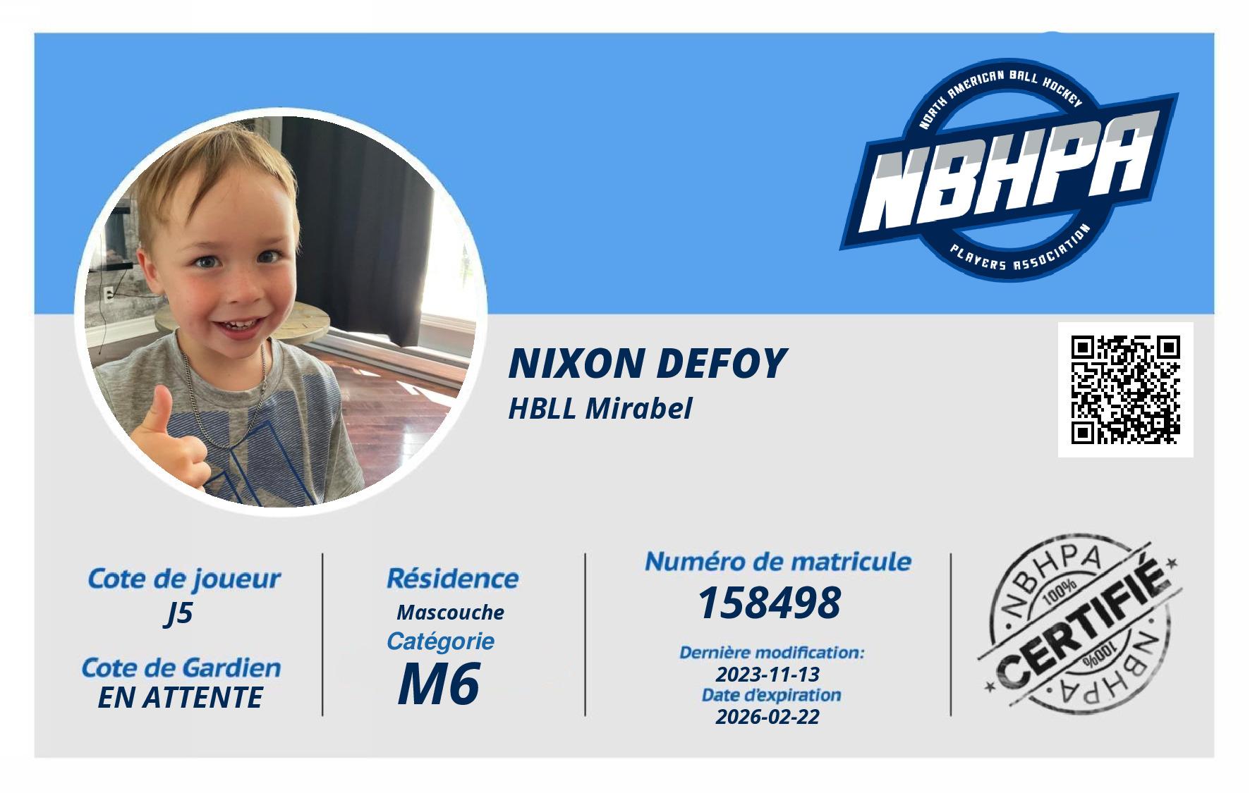 Nixon Defoy