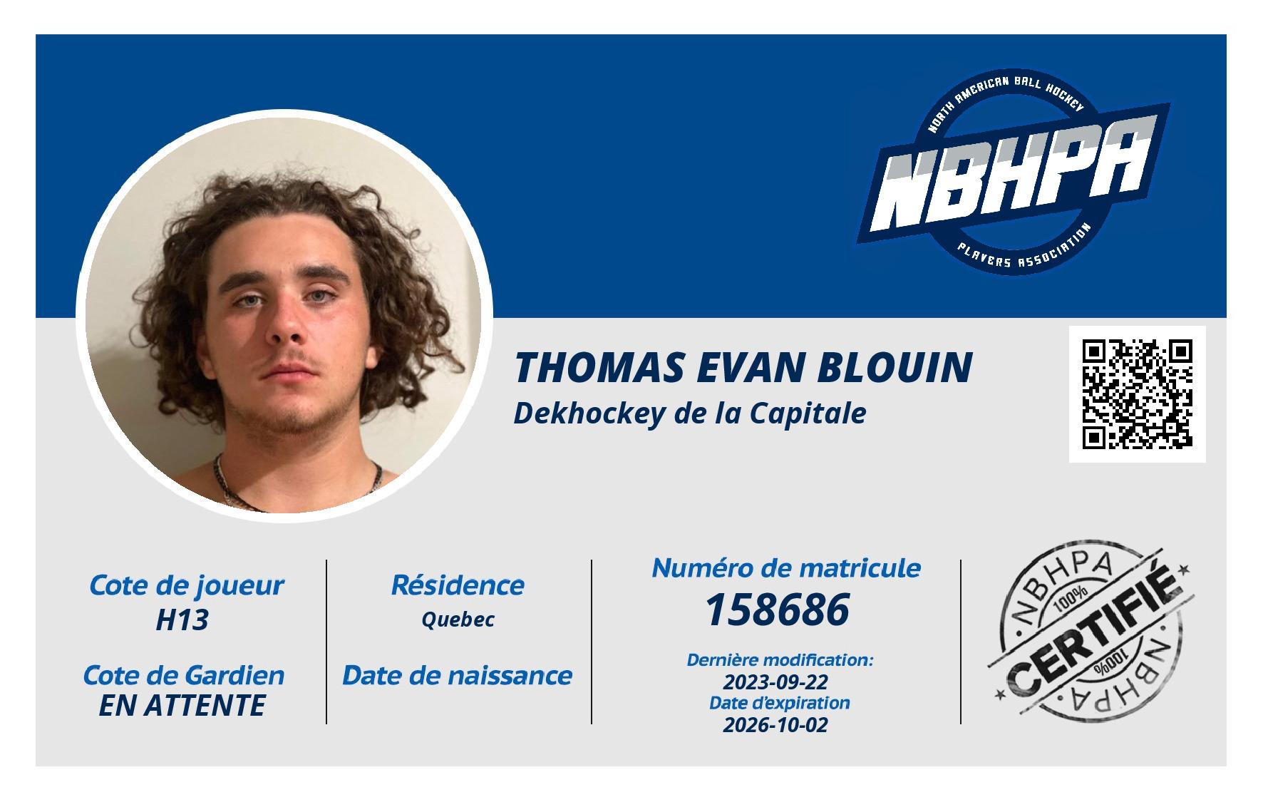 Thomas evan Blouin