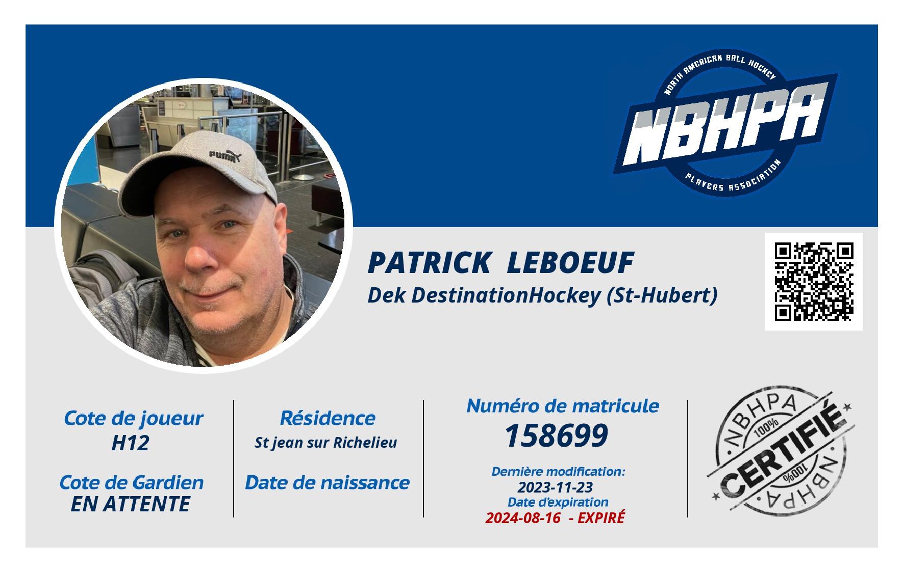 Patrick  Leboeuf 