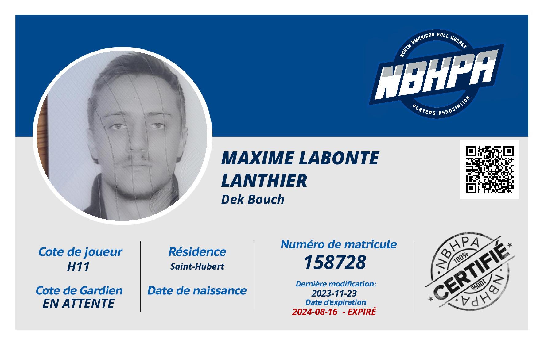 Maxime Labonte Lanthier