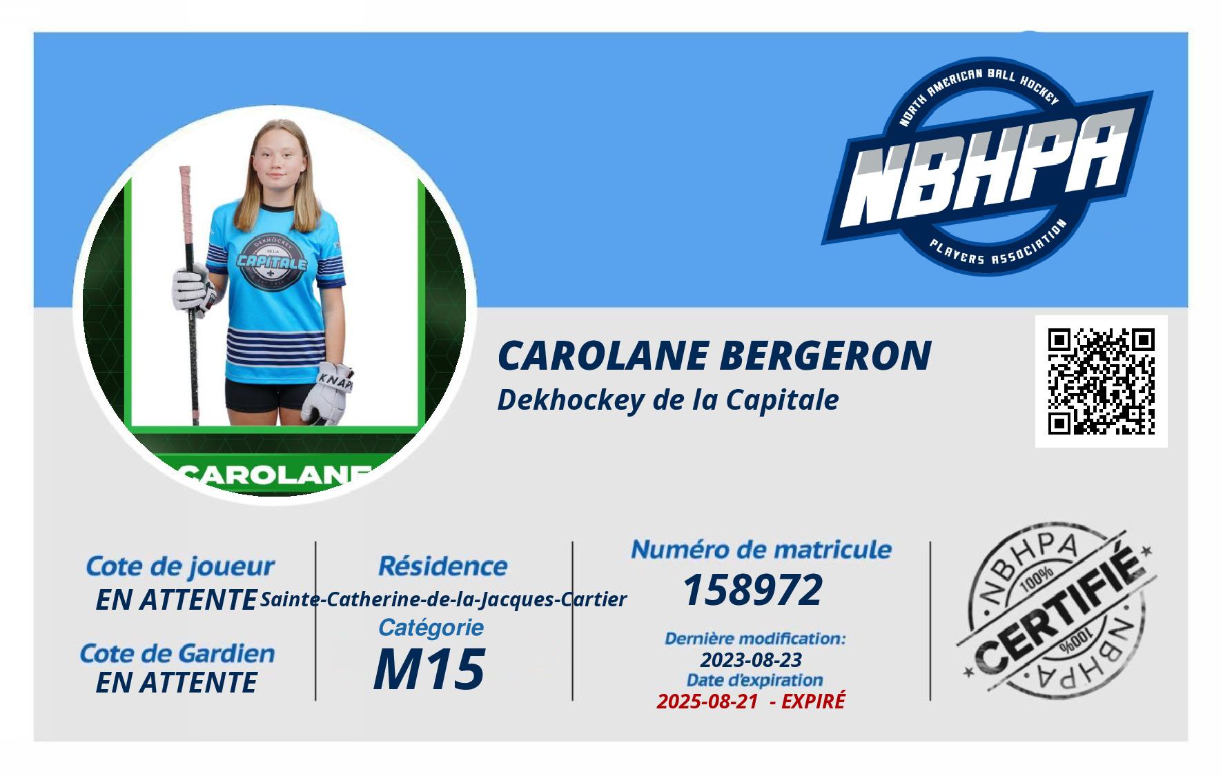 Carolane Bergeron