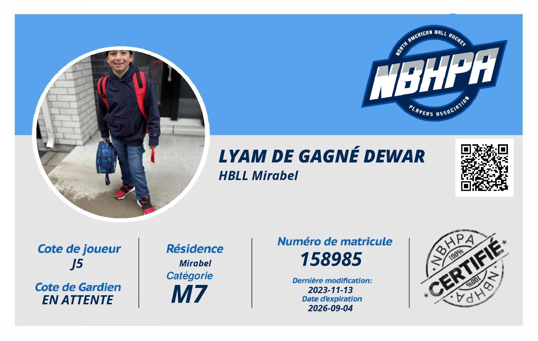 Lyam De Gagné Dewar