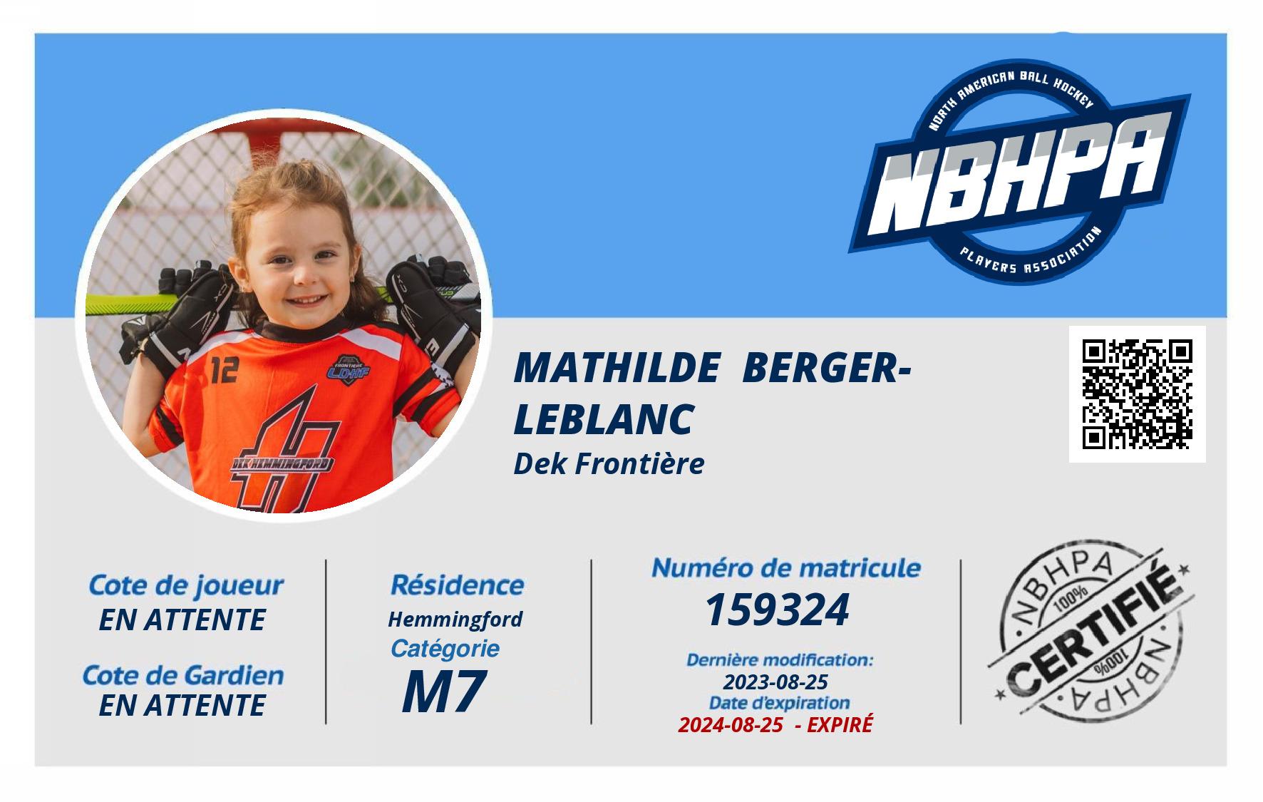 Mathilde  Berger-Leblanc