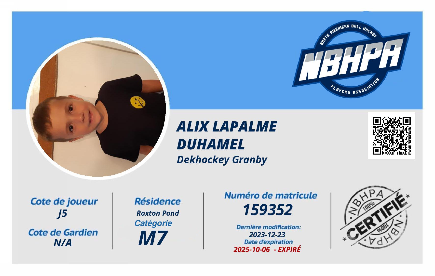 Alix Lapalme Duhamel