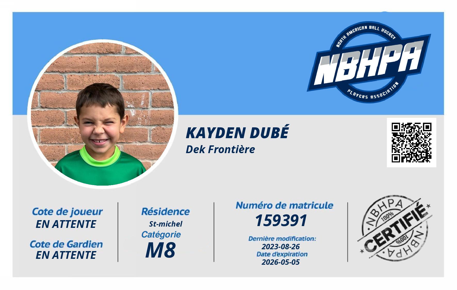Kayden Dubé 