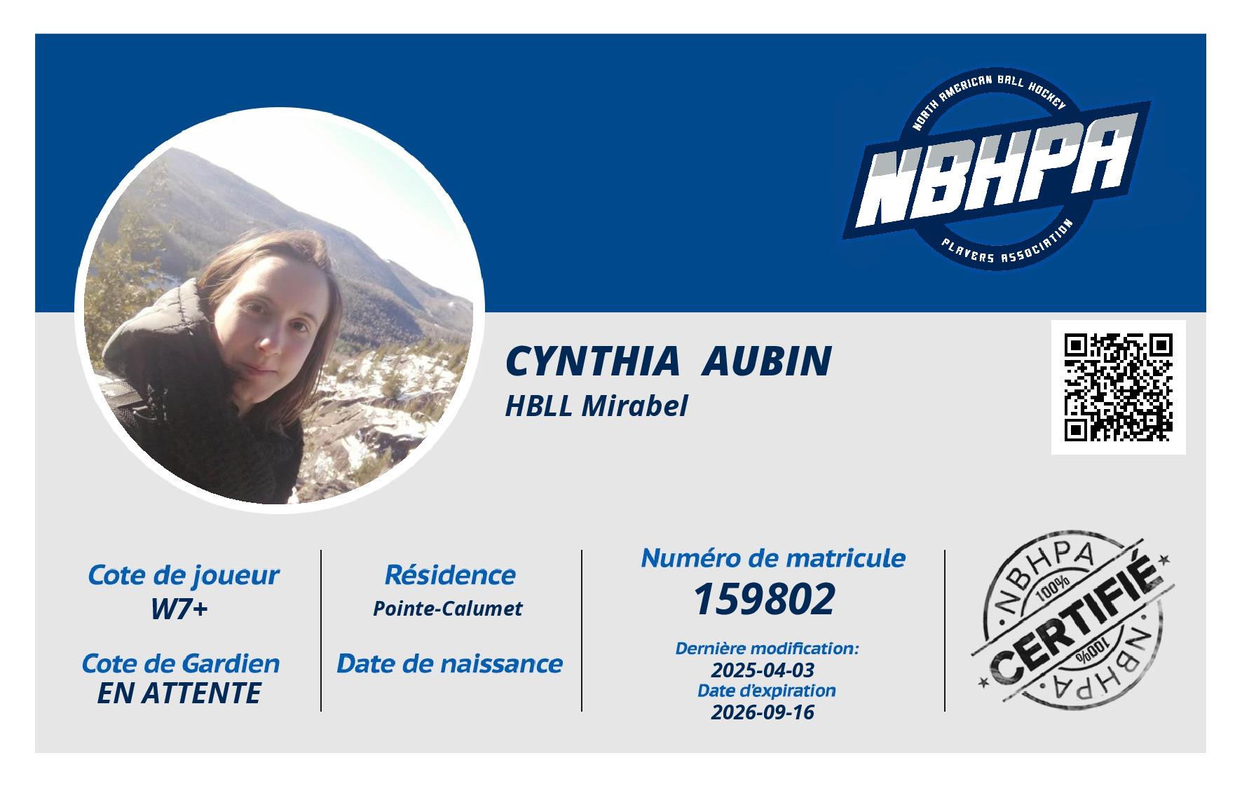 Cynthia  Aubin 
